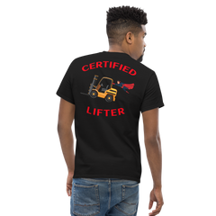 Forklift Superhero Certified Forklift Lifter GR Classic tee