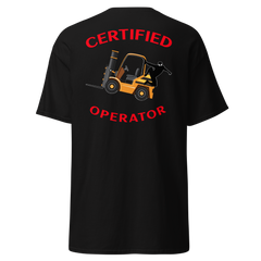 Forklift Ninja Certified Forklift Operator GR Classic tee