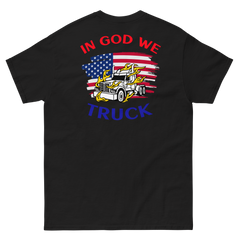 American Trucker in Flames In God WE Truck RWB Classic tee