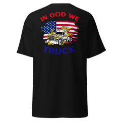 American Trucker in Flames In God WE Truck RWB Classic tee