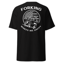 Vintage American Forklift, Forking Makes Me Happy BWW Classic tee