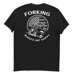 Vintage American Forklift, Forking Makes Me Happy BWW Classic tee