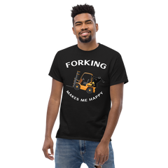 Forklift Ninja Forking Makes Me Happy GW Classic T-Shirt