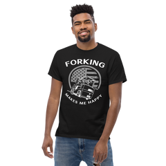 Vintage American Forklift, Forking Makes Me Happy WW Classic tee