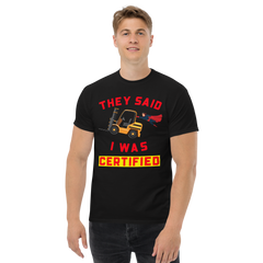 Forklift Superhero Forklift Certified GR Classic tee