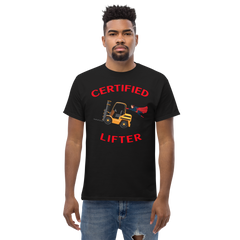 Forklift Superhero Certified Forklift Lifter GR Classic tee