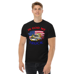 American Trucker in Flames In God We Truck RWB Classic tee