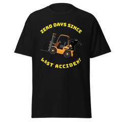 Forklift Ninja Zero Days Since Last Accident GY Classic tee