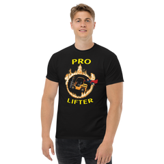 Forklift Superhero in Flames Pro Lifter GY Classic tee