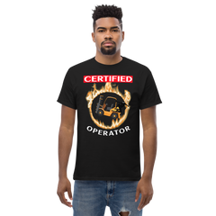 Forklift Ninja in Flames Certified Forklift Operator GW2 Classic tee