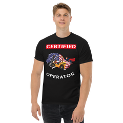 American Forklift Superhero Certified Forklift Operator GW Classic tee