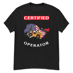 American Forklift Superhero Certified Forklift Operator GW Classic tee