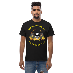 Twin Forklift Skull In, You Don't Fork Life, Life Forks You YY Classic tee