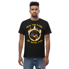 Forklift Ninja in Flames, May the Fork Be with You GY Classic tee