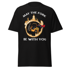 Forklift Superhero in Flames, May the Fork Be with You GW Classic tee