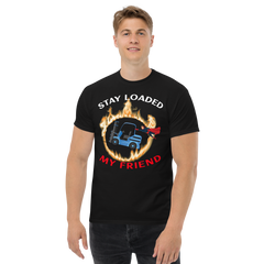 Forklift Superhero in Flames, Stay Loaded My Friend WBR Classic tee