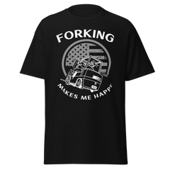 Vintage American Forklift, Forking Makes Me Happy WW Classic tee