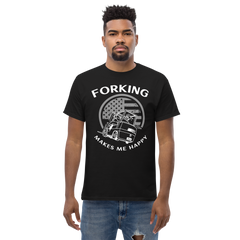 Vintage American Forklift, Forking Makes Me Happy WW Classic tee