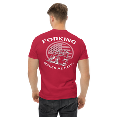 Vintage American Forklift, Forking Makes Me Happy BWW Classic tee