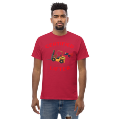 Forklift Superhero Certified Forklift Lifter GR Classic tee