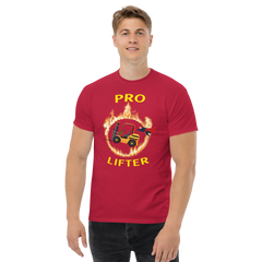 Forklift Superhero in Flames Pro Lifter GY Classic tee