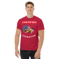 American Forklift Superhero Certified Forklift Operator GW Classic tee