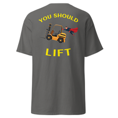 Forklift Superhero You Should Lift GY Classic tee