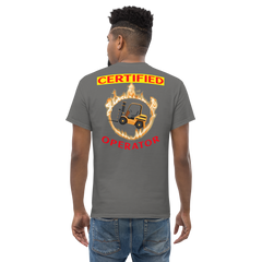 Forklift in Flames, Certified Forklift Operator GR Classic tee