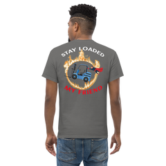 Forklift Superhero in Flames, Stay Loaded My Friend BWBR Classic tee