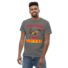 Forklift Superhero Forklift Certified GR Classic tee