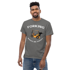 Forklift Ninja Forking Makes Me Happy GW Classic T-Shirt