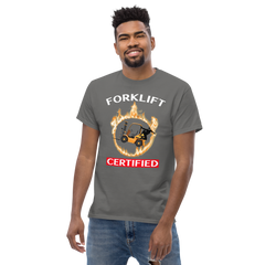 Forklift Ninja in Flames Forklift Certified GW Classic tee