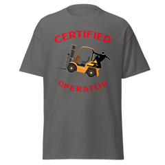 Forklift Ninja Certified Forklift Operator GR Classic tee