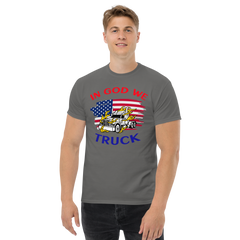 American Trucker in Flames In God We Truck RWB Classic tee