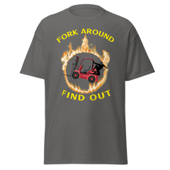 Forklift Ninja in Flames Fork Around Find Out RY Classic tee