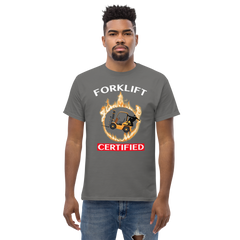 Forklift Ninja in Flames Forklift Certified GW Classic tee