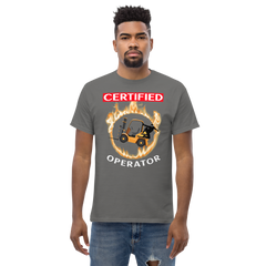 Forklift Ninja in Flames Certified Forklift Operator GW2 Classic tee