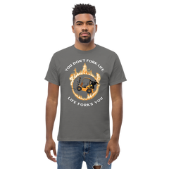 Forklift Ninja in Flames, You Don't Fork Life, Life Forks You GW Classic tee