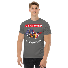 American Forklift Superhero Certified Forklift Operator GW Classic tee