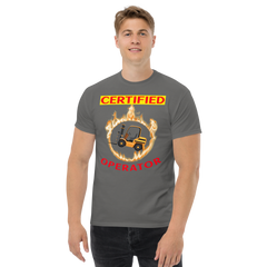 Forklift in Flames, Certified Forklift Operator GR Classic tee