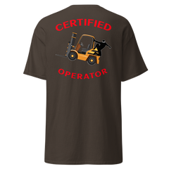 Forklift Ninja Certified Forklift Operator GR Classic tee