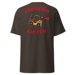 Forklift Superhero Certified Forklift Lifter GR Classic tee