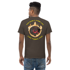 Forklift Ninja in Flames, You Don't fork life, Life Forks You RY Classic tee