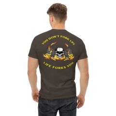 Twin Forklift In, You Don't Fork Life, Life Forks You YY Classic tee