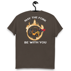 Forklift Superhero in Flames, May the Fork Be with You BGW Classic tee