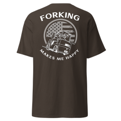 Vintage American Forklift, Forking Makes Me Happy BWW Classic tee