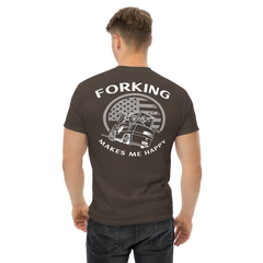 Vintage American Forklift, Forking Makes Me Happy BWW Classic tee