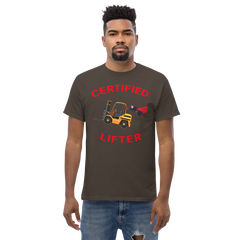 Forklift Superhero Certified Forklift Lifter GR Classic tee