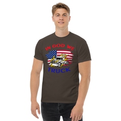 American Trucker in Flames In God We Truck RWB Classic tee