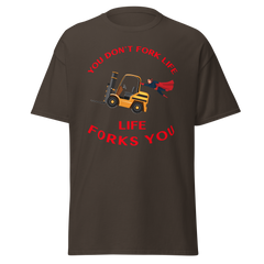 Forklift Superhero, You Don't Fork Life, Life Forks You GR Classic tee